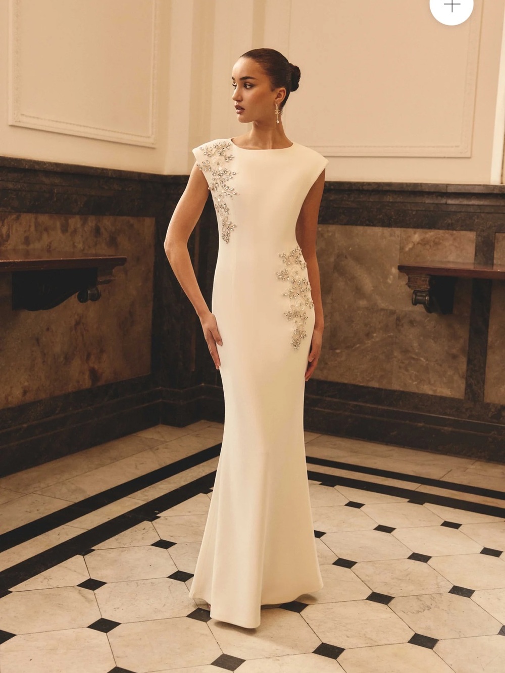 elliatt veda white 3d floral embellished diamante bridal gown maxi dress XXL NEW - Picture 16 of 16